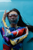 Shoko in blue Mask shield 